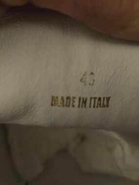 Versace White Leather Men's Athletic Sneakers with Gold Stamped Detail